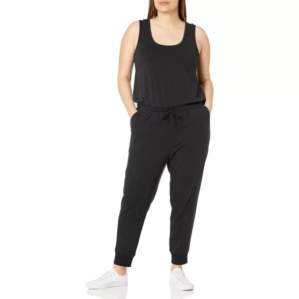 Amazon Essentials Womens Studio Terry Fleece Jumpsuit Available in Plus SizeBlack