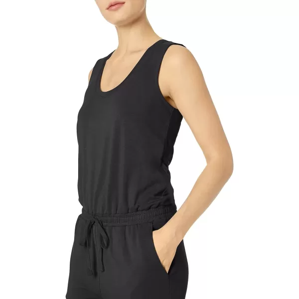 Amazon Essentials Womens Studio Terry Fleece Jumpsuit Available in Plus SizeBlack