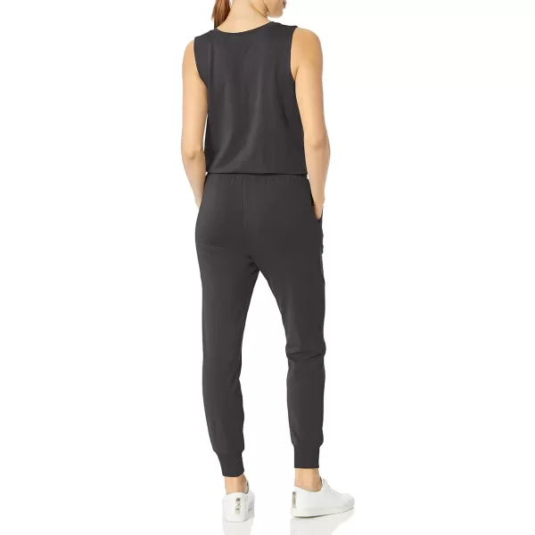 Amazon Essentials Womens Studio Terry Fleece Jumpsuit Available in Plus SizeBlack