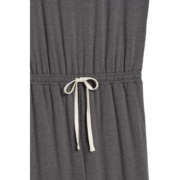 Amazon Essentials Womens Studio Terry Fleece Jumpsuit Available in Plus SizeCharcoal Heather