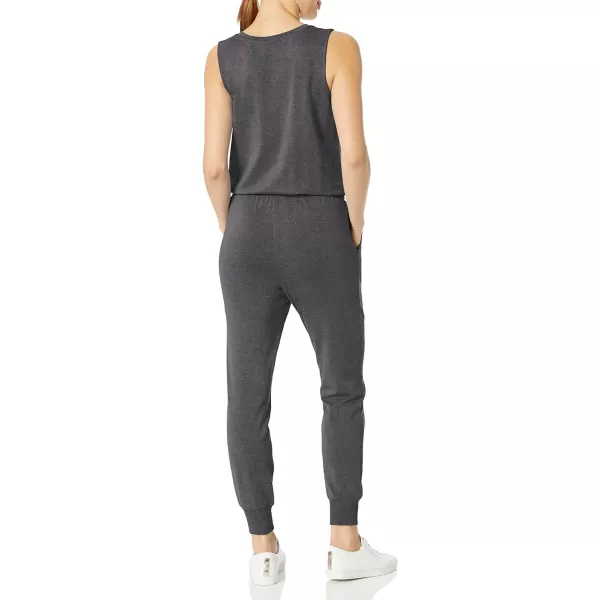 Amazon Essentials Womens Studio Terry Fleece Jumpsuit Available in Plus SizeCharcoal Heather