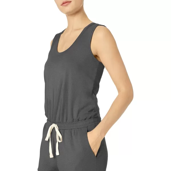 Amazon Essentials Womens Studio Terry Fleece Jumpsuit Available in Plus SizeCharcoal Heather