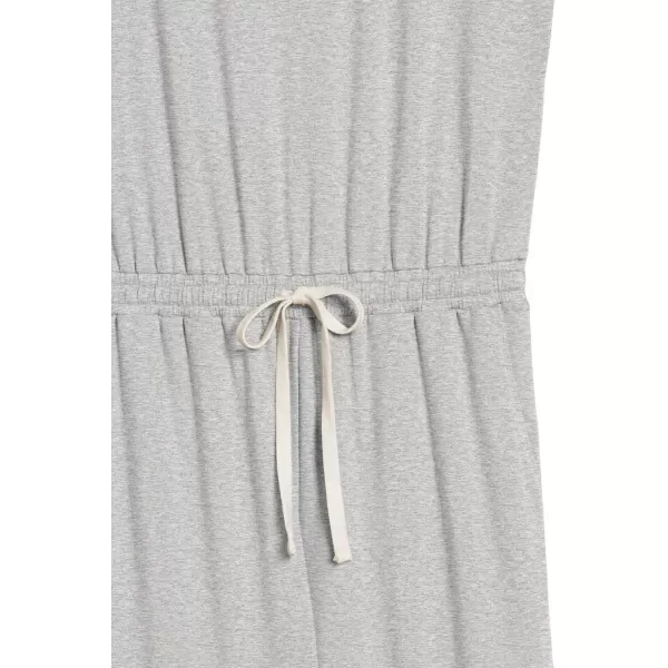 Amazon Essentials Womens Studio Terry Fleece Jumpsuit Available in Plus SizeLight Grey Heather