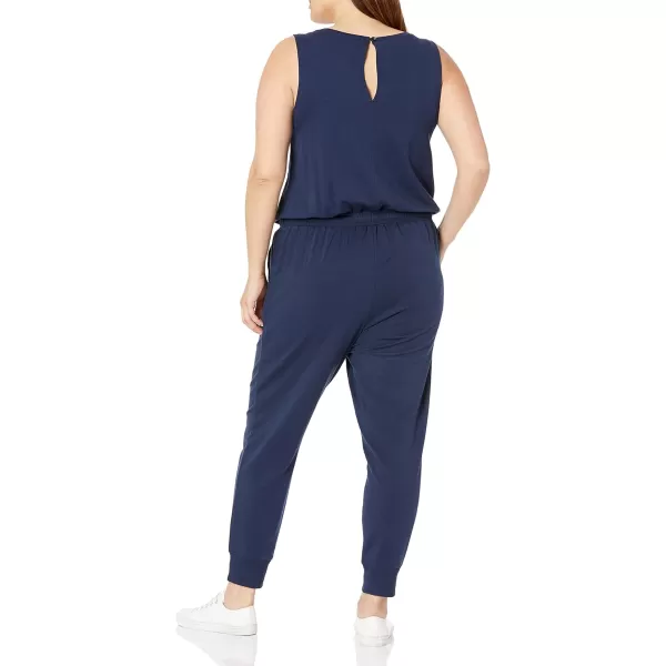 Amazon Essentials Womens Studio Terry Fleece Jumpsuit Available in Plus SizeNavy