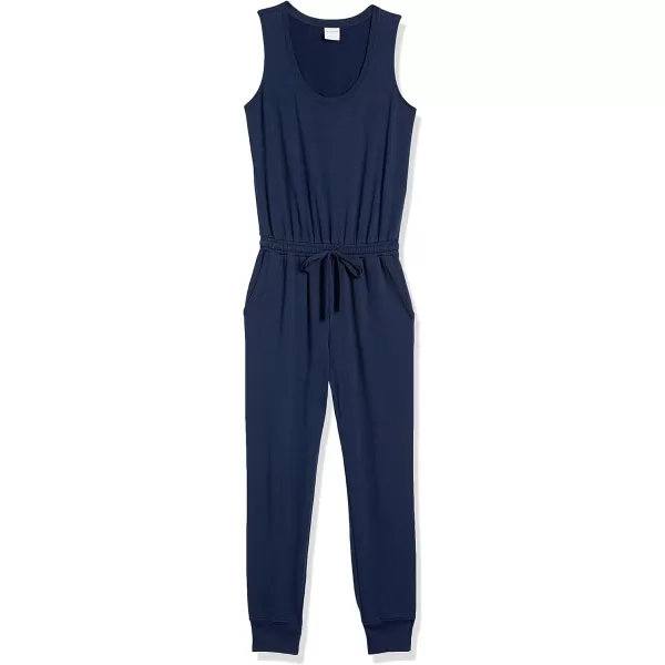 Amazon Essentials Womens Studio Terry Fleece Jumpsuit Available in Plus SizeNavy