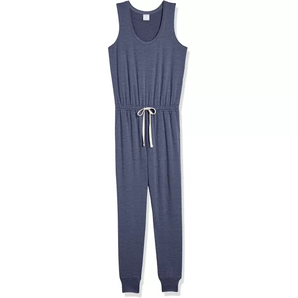 Amazon Essentials Womens Studio Terry Fleece Jumpsuit Available in Plus SizeNavy Heather