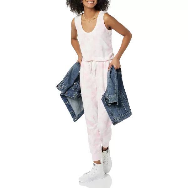 Amazon Essentials Womens Studio Terry Fleece Jumpsuit Available in Plus SizePink Tie Dye