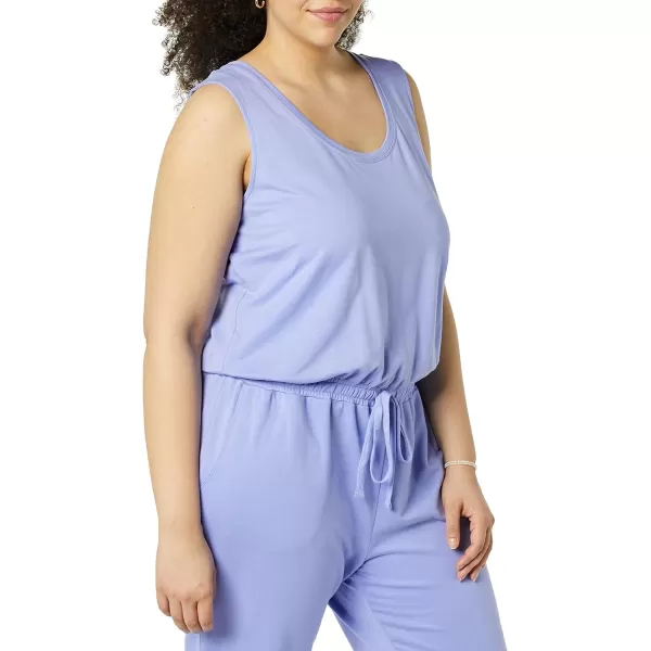 Amazon Essentials Womens Studio Terry Fleece Jumpsuit Available in Plus SizeSoft Violet