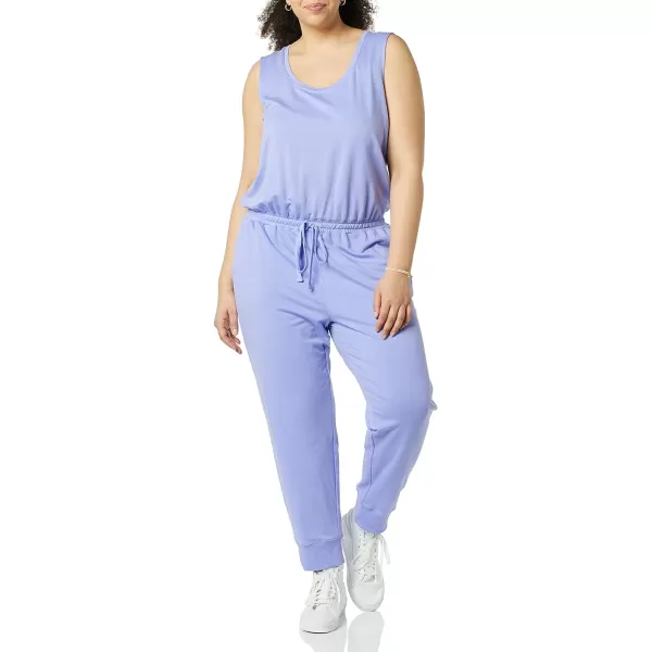 Amazon Essentials Womens Studio Terry Fleece Jumpsuit Available in Plus SizeSoft Violet