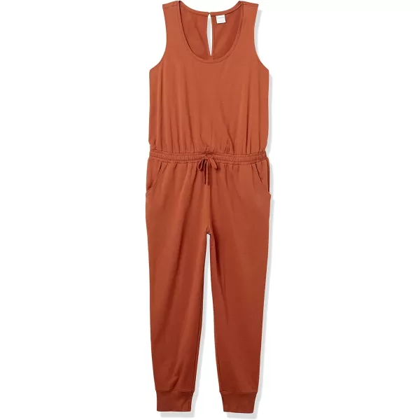 Amazon Essentials Womens Studio Terry Fleece Jumpsuit Available in Plus SizeTerracotta