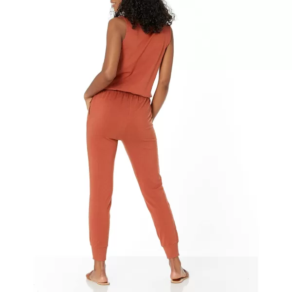 Amazon Essentials Womens Studio Terry Fleece Jumpsuit Available in Plus SizeTerracotta