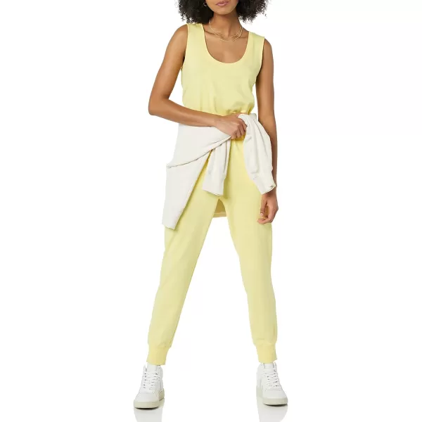 Amazon Essentials Womens Studio Terry Fleece Jumpsuit Available in Plus SizeYellow