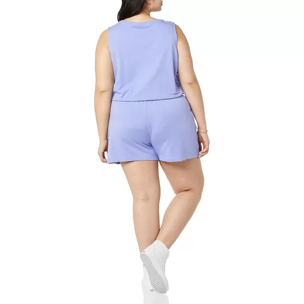 Amazon Essentials Womens Studio Terry Fleece RomperSoft Violet