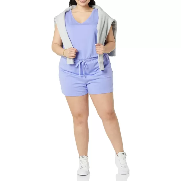 Amazon Essentials Womens Studio Terry Fleece RomperSoft Violet