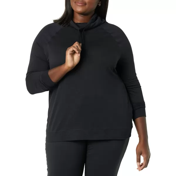 Amazon Essentials Womens Studio Terry Funnel Neck SweatshirtBlack