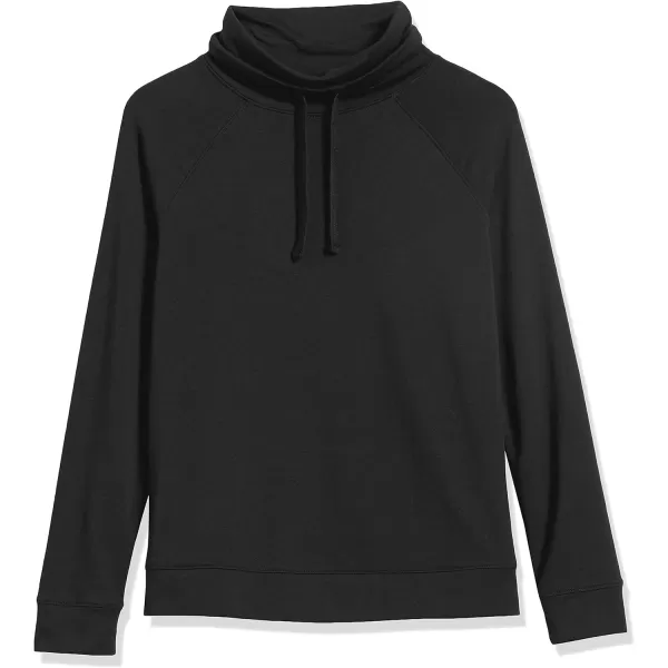 Amazon Essentials Womens Studio Terry Funnel Neck SweatshirtBlack