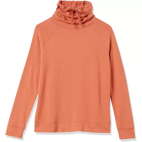 Amazon Essentials Womens Studio Terry Funnel Neck SweatshirtCaramel