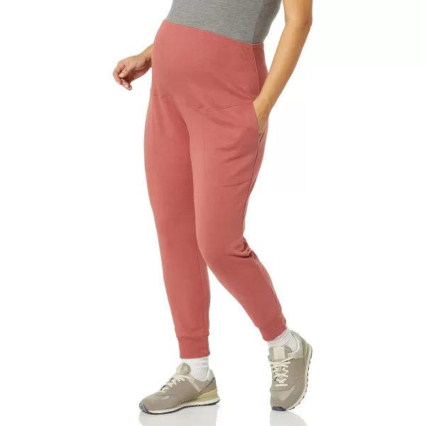 Amazon Essentials Womens Studio Terry Lounge PantBrick Red