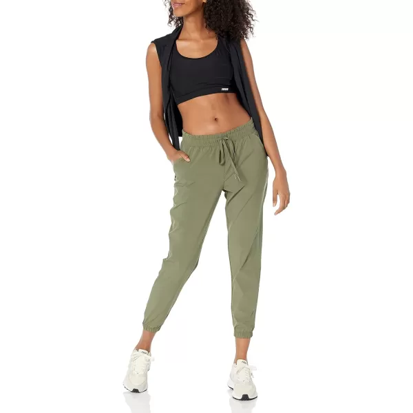 Amazon Essentials Womens Studio Woven Stretch Jogger PantLight Olive