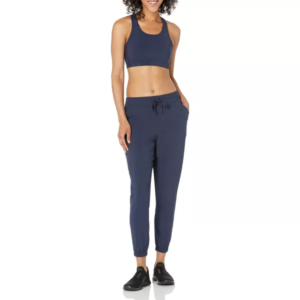 Amazon Essentials Womens Studio Woven Stretch Jogger PantNavy