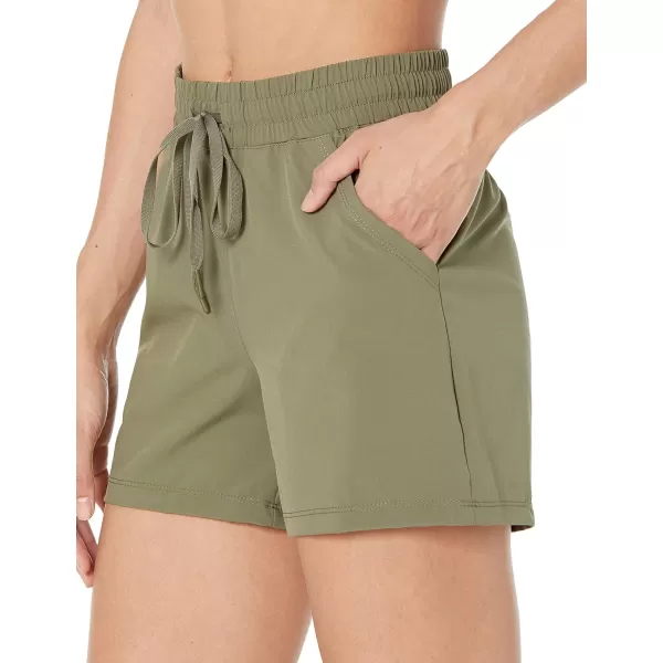 Amazon Essentials Womens Studio Woven Stretch ShortLight Olive