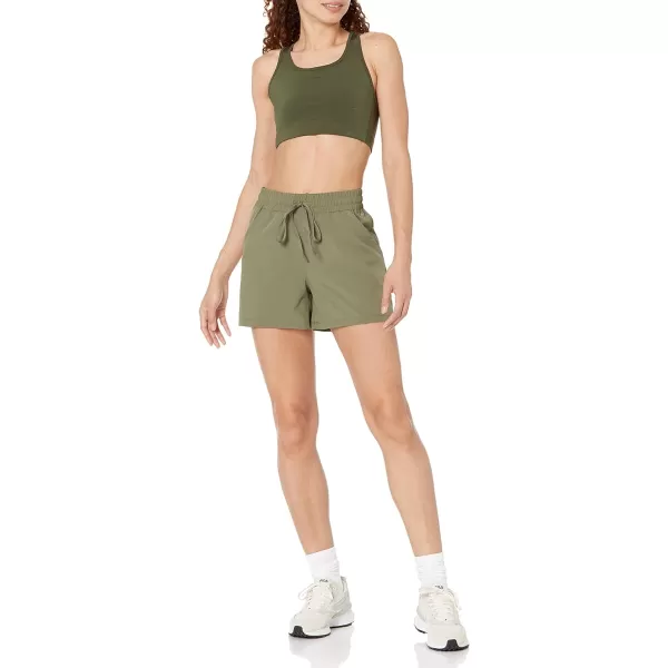 Amazon Essentials Womens Studio Woven Stretch ShortLight Olive