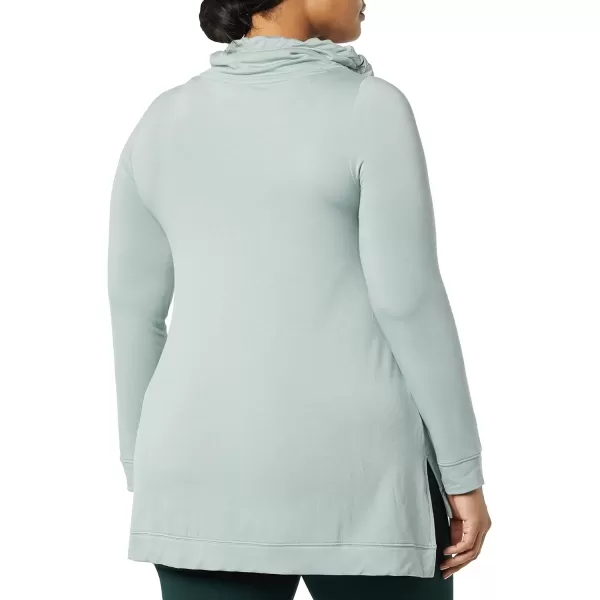 Amazon Essentials Womens Supersoft Terry LongSleeve Funnel Neck Tunic Previously Daily RitualRayon Blend Sage Green