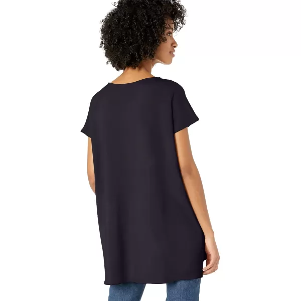 Amazon Essentials Womens Supersoft Terry RelaxedFit DolmanSleeve VNeck Tunic Previously Daily RitualSustainably Sourced Rayon Blend Navy