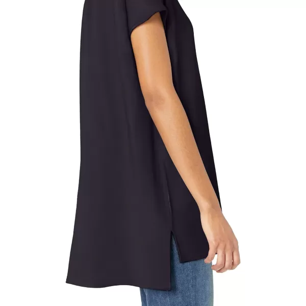 Amazon Essentials Womens Supersoft Terry RelaxedFit DolmanSleeve VNeck Tunic Previously Daily RitualSustainably Sourced Rayon Blend Navy