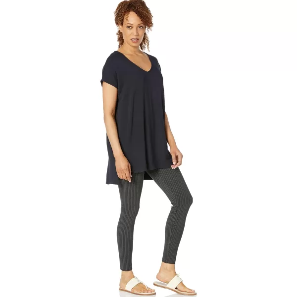 Amazon Essentials Womens Supersoft Terry RelaxedFit DolmanSleeve VNeck Tunic Previously Daily RitualSustainably Sourced Rayon Blend Navy