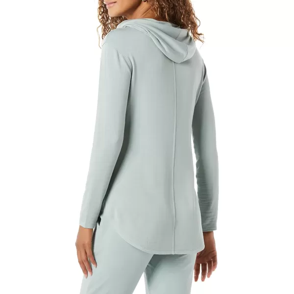 Amazon Essentials Womens Supersoft Terry StandardFit LongSleeve Hooded Pullover Previously Daily RitualRayon Blend Sage Green