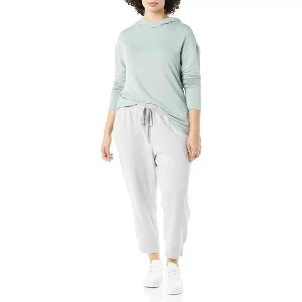 Amazon Essentials Womens Supersoft Terry StandardFit LongSleeve Hooded Pullover Previously Daily RitualSage Green