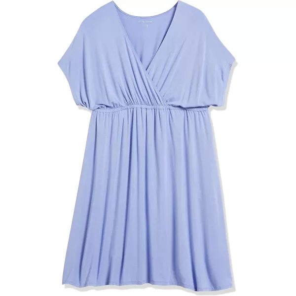 Amazon Essentials Womens Surplice Dress Available in Plus SizeRayon Blend Soft Violet