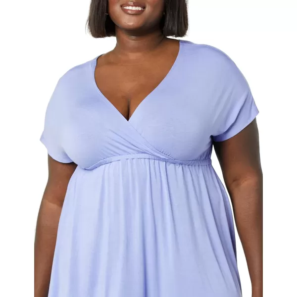 Amazon Essentials Womens Surplice Dress Available in Plus SizeRayon Blend Soft Violet