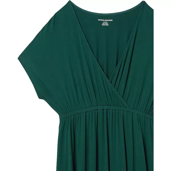 Amazon Essentials Womens Surplice Dress Available in Plus SizeSustainably Sourced Rayon Blend Jade Green