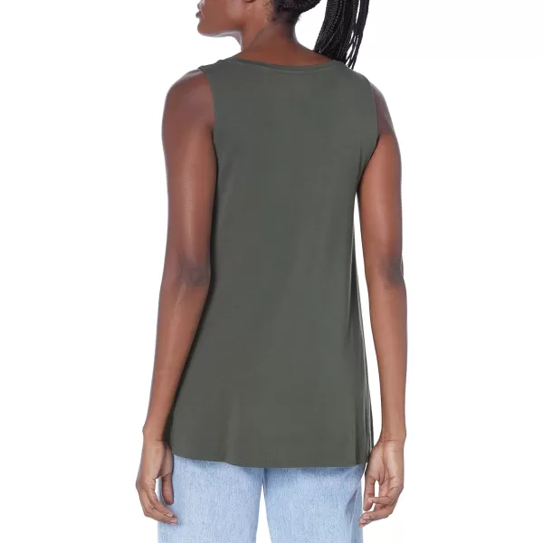 Amazon Essentials Womens Swing Tank Available in Plus SizeRayon Blend Dark Olive