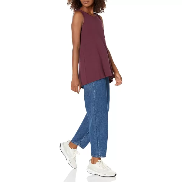 Amazon Essentials Womens Swing Tank Available in Plus SizeSustainably Sourced Rayon Blend Burgundy