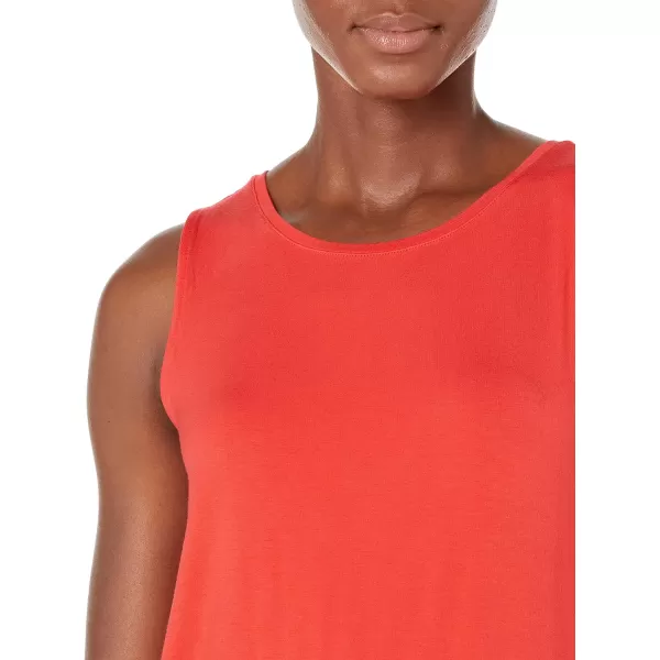 Amazon Essentials Womens Swing Tank Available in Plus SizeSustainably Sourced Rayon Blend Coral Orange