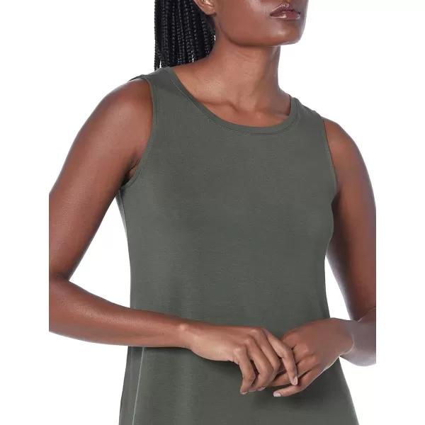 Amazon Essentials Womens Swing Tank Available in Plus SizeSustainably Sourced Rayon Blend Dark Olive