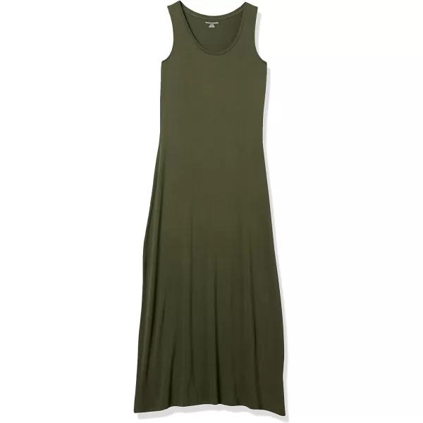 Amazon Essentials Womens Tank Maxi DressRayon Blend Dark Olive