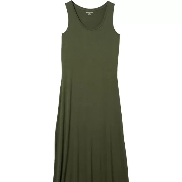 Amazon Essentials Womens Tank Maxi DressRayon Blend Dark Olive