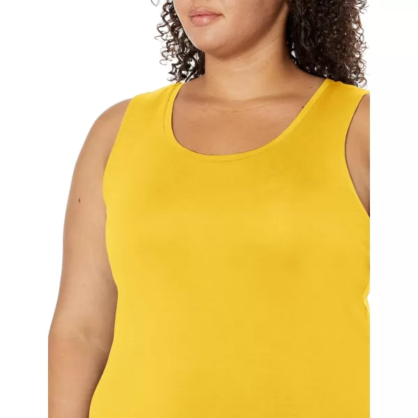 Amazon Essentials Womens Tank Maxi DressRayon Blend Golden Yellow