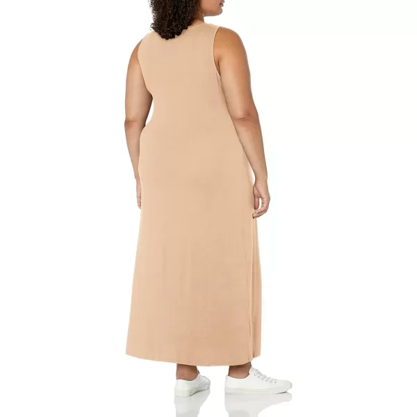 Amazon Essentials Womens Tank Maxi DressRayon Blend Light Camel