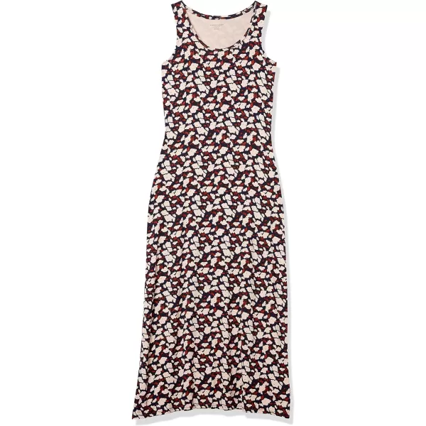 Amazon Essentials Womens Tank Maxi DressRayon Blend Navy Pink Floral Print