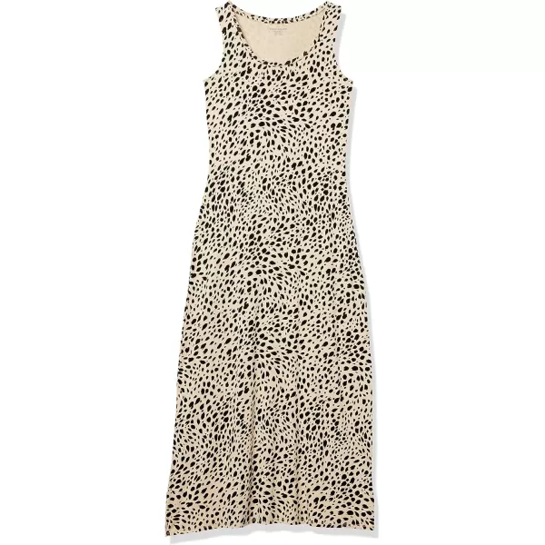 Amazon Essentials Womens Tank Maxi DressRayon Blend Tan Cheetah