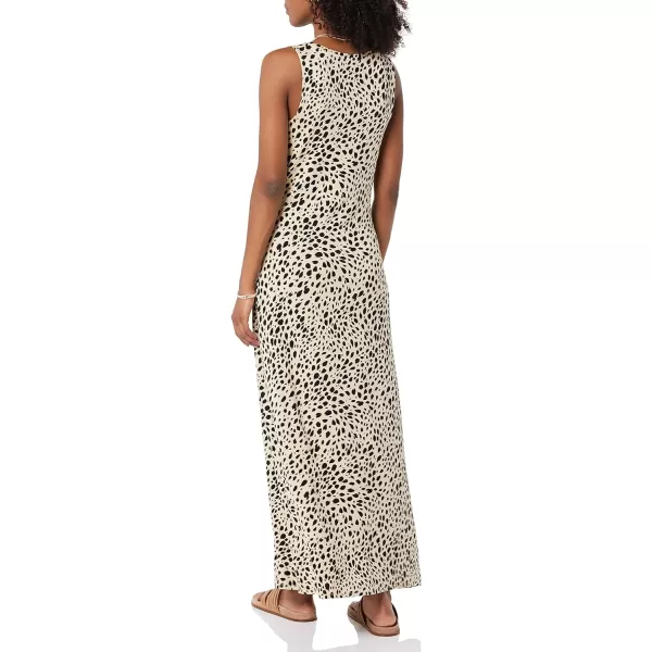 Amazon Essentials Womens Tank Maxi DressRayon Blend Tan Cheetah