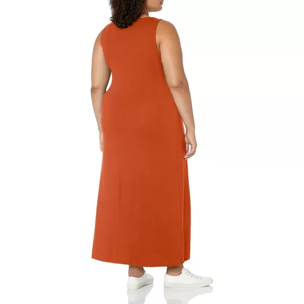 Amazon Essentials Womens Tank Maxi DressRayon Blend Terracotta