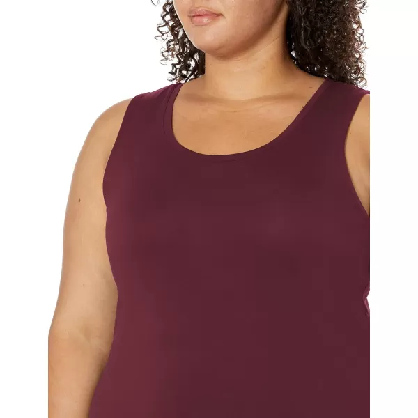 Amazon Essentials Womens Tank Maxi DressSustainably Sourced Rayon Blend Burgundy