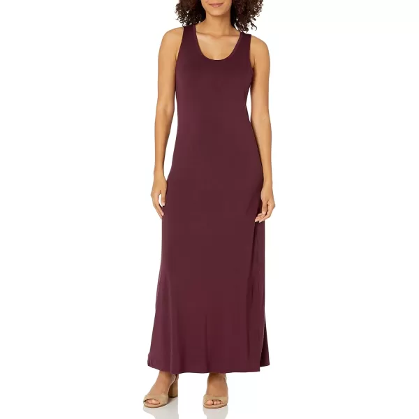 Amazon Essentials Womens Tank Maxi DressSustainably Sourced Rayon Blend Burgundy