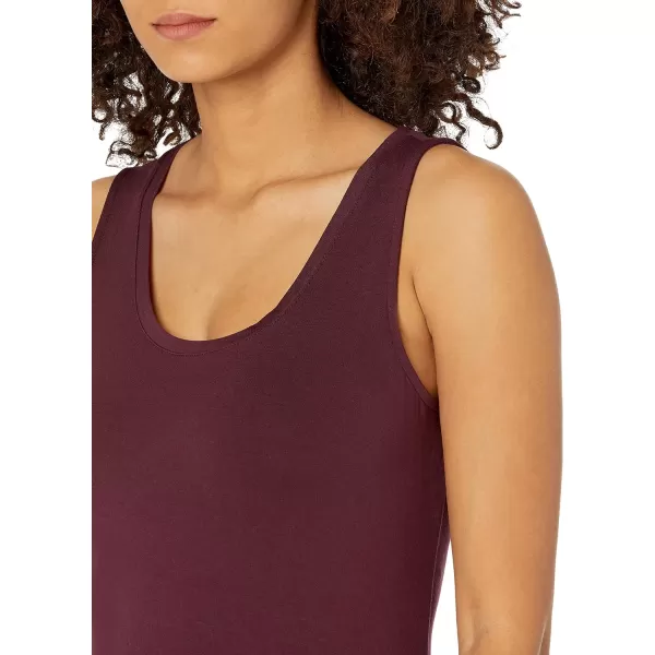 Amazon Essentials Womens Tank Maxi DressSustainably Sourced Rayon Blend Burgundy